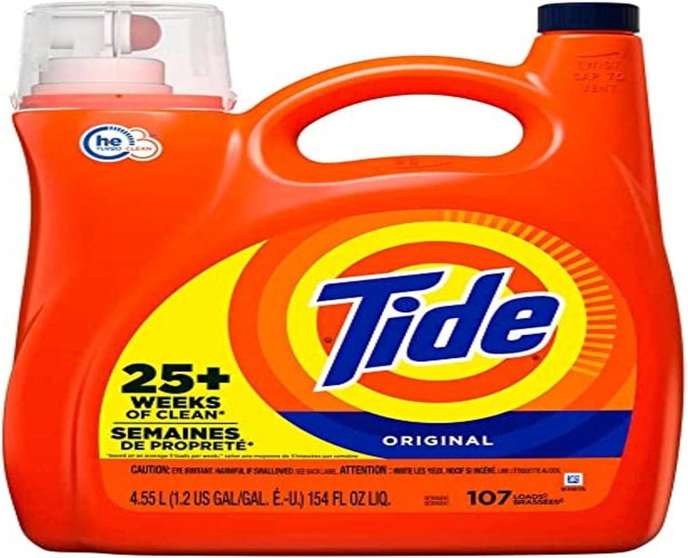 Tide Liquid Laundry Detergent Soap, Original Scent, HE Compatible, 64 Loads, 84 fl oz