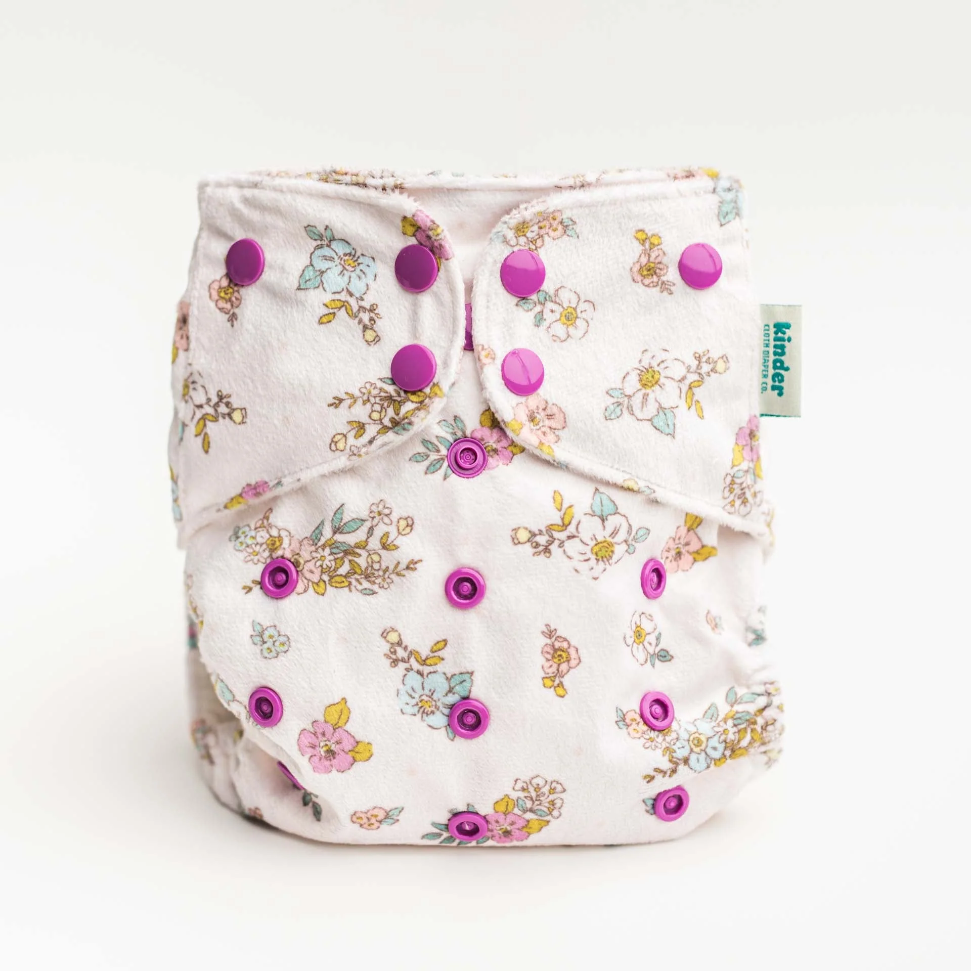 Kinder Cloth Diaper Co. Basics Lounger Pocket Cloth Diaper — Minky Fleece with Athletic Wicking Jersey