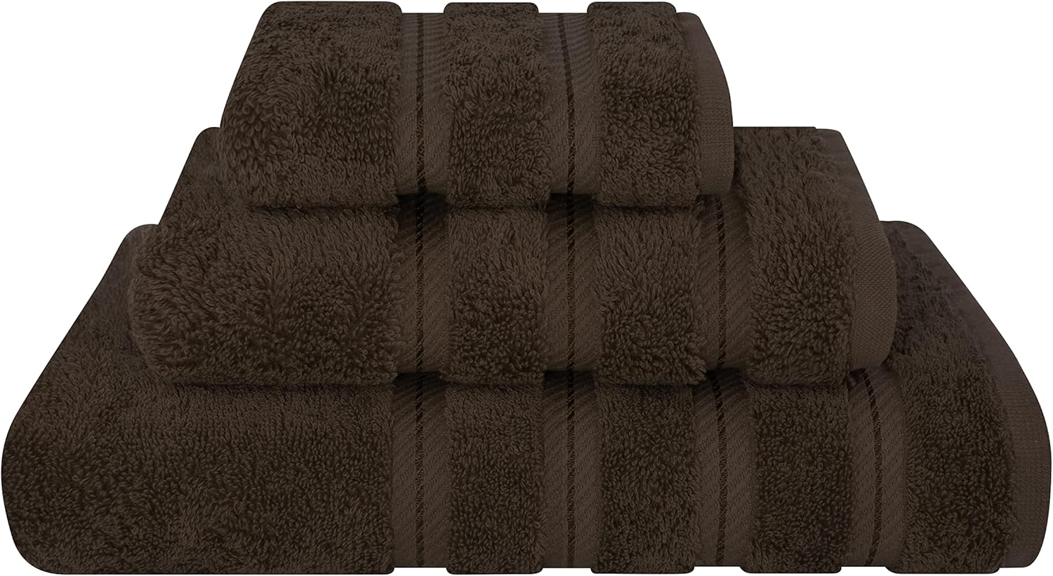 American Soft Linen Luxury 6 Piece Towel Set, 2 Bath Towels 2 Hand Towels 2 Washcloths, 100% Cotton Turkish Towels for Bathroom, Light Grey Towel Sets