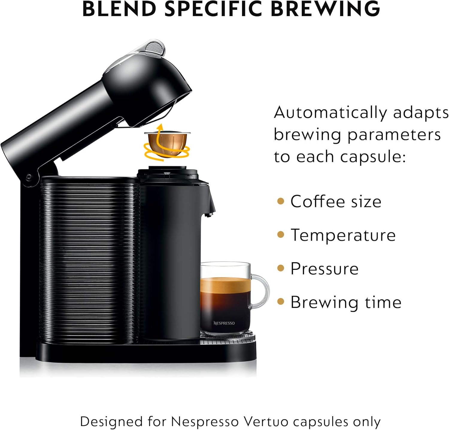 Nespresso Vertuo Coffee and Espresso Maker by Breville, Chrome