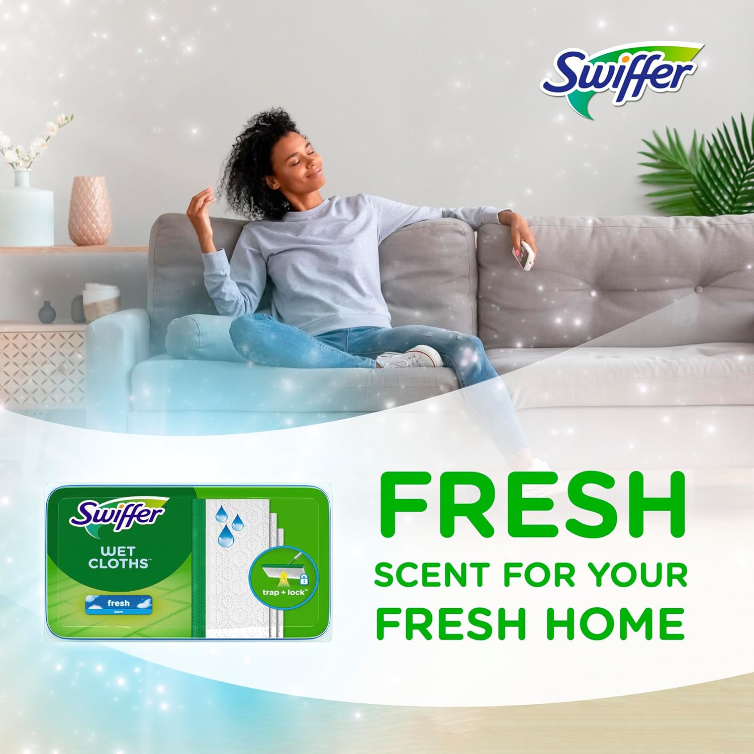 Swiffer Sweeper Wet Mopping Cloths, Open-Window Fresh, 24 count