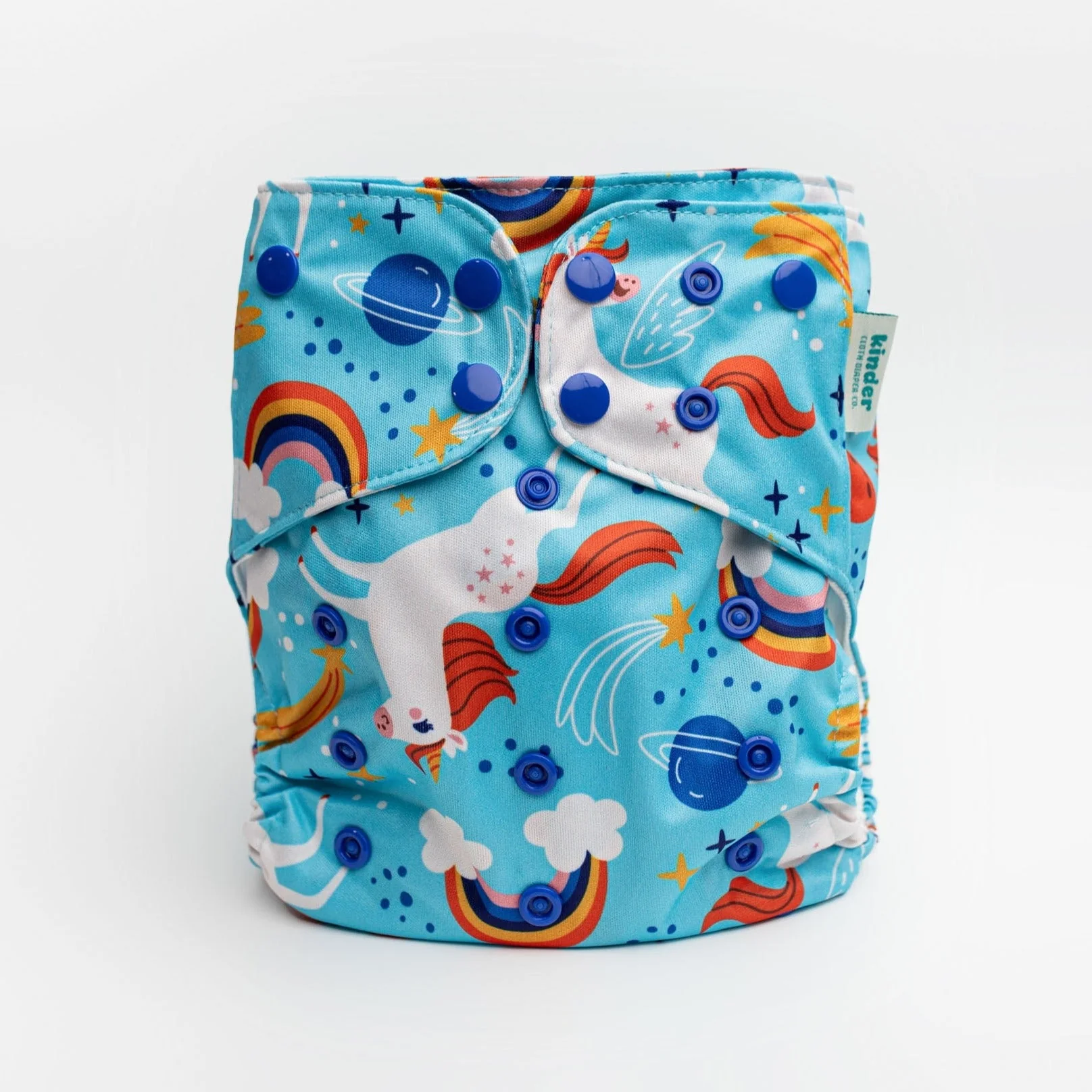 Kinder Cloth Diaper Co. Patterned Basics Pocket Cloth Diaper with Athletic Wicking Jersey