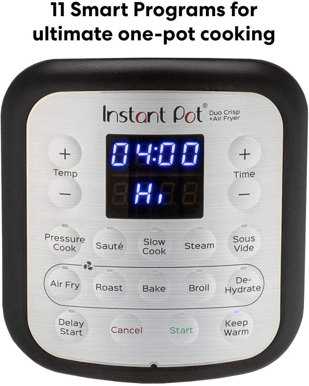 Instant Pot Pro Crisp 11-in-1 Air Fryer and Electric Pressure Cooker Combo with Multicooker Lids that Air Fries, Steams, Slow Cooks, Sautés, Dehydrates, & More, Free App With Over 800 Recipes, 8 Quart