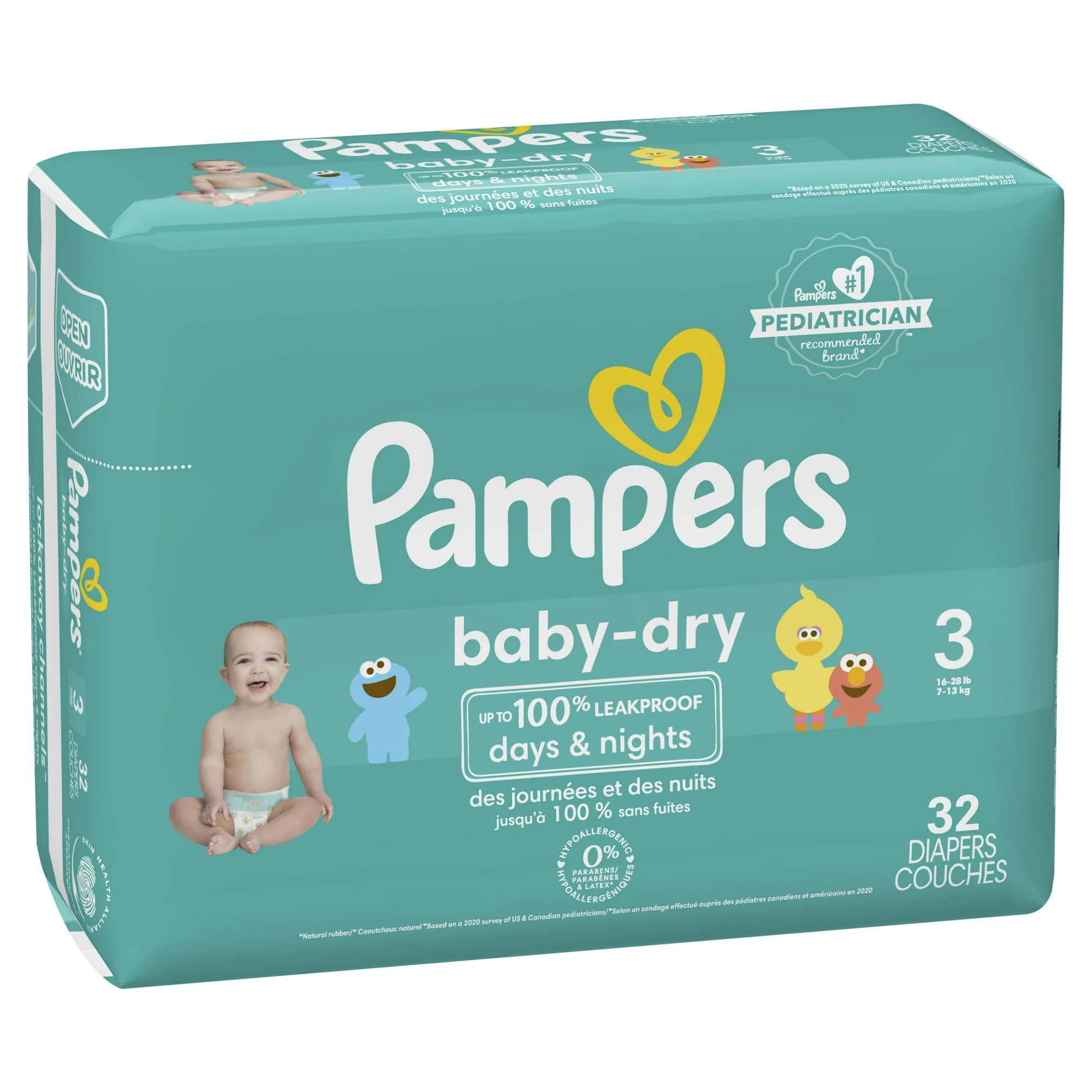 Pampers Baby Dry Diapers Size 3- 32 Count