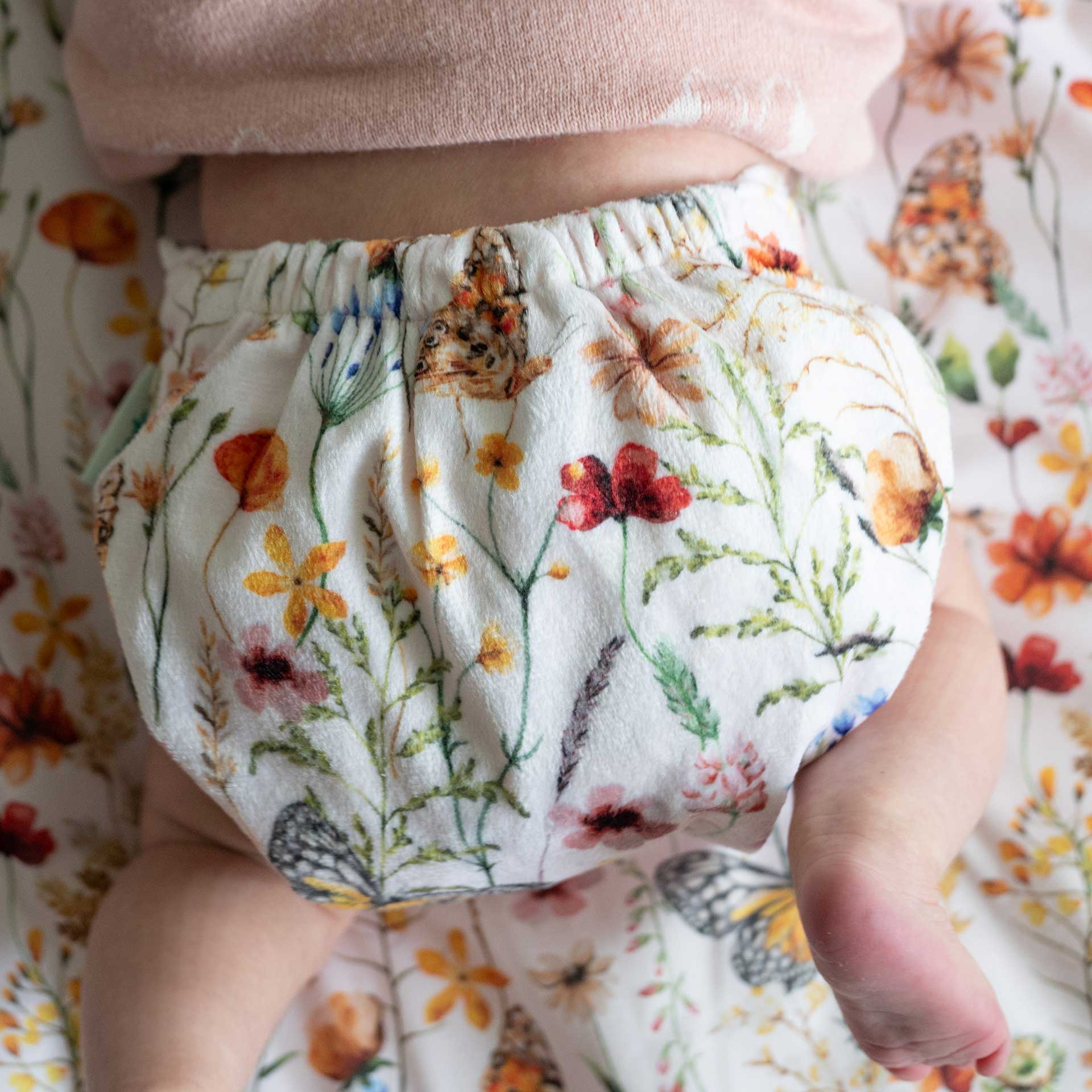 Kinder Cloth Diaper Co. Lounger Pocket Cloth Diaper — Minky Fleece with Athletic Wicking Jersey