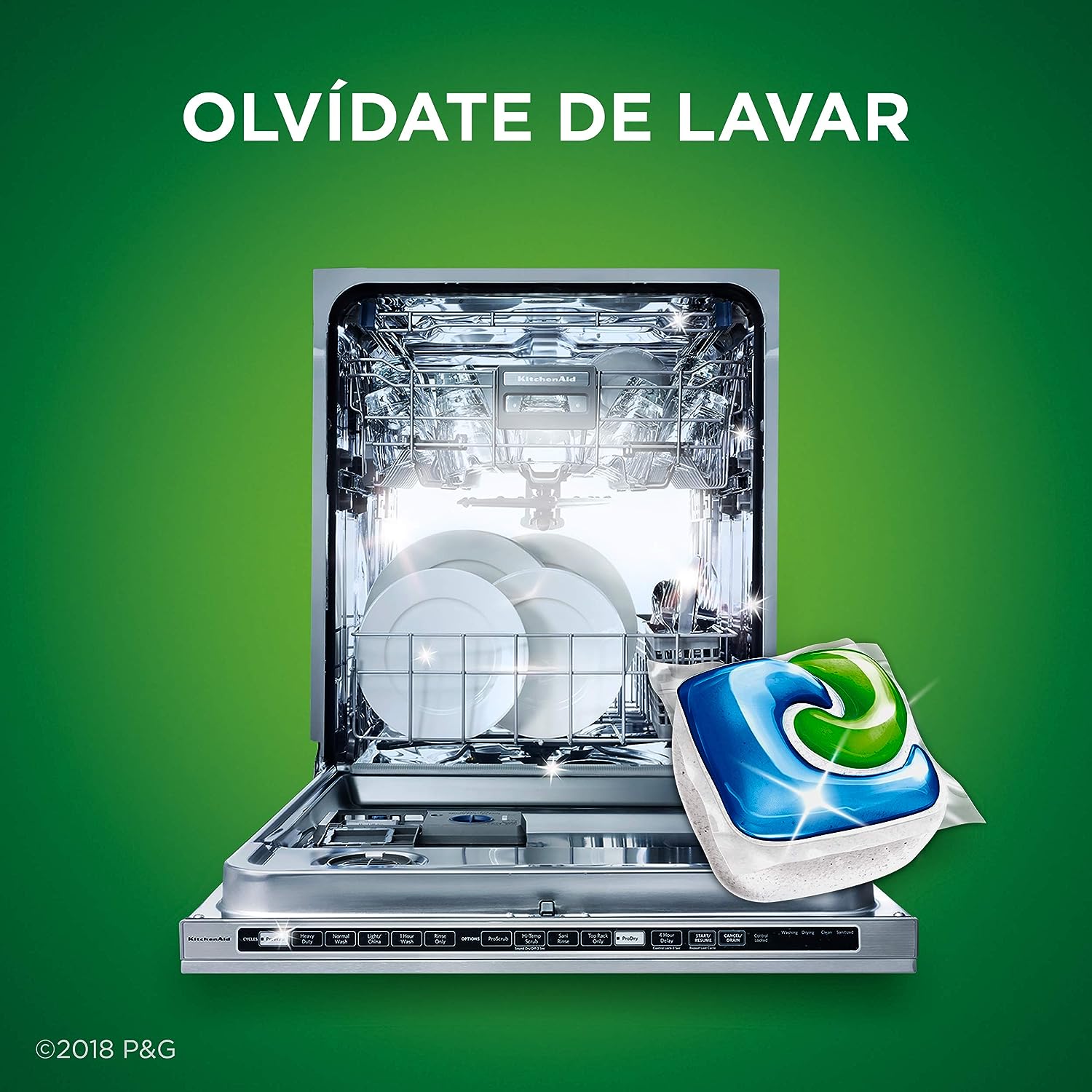 Cascade Platinum Dishwasher Pods, Detergent, Soap Pods, Actionpacs with Dishwasher Cleaner and Deodorizer Action, Fresh, 62 Count