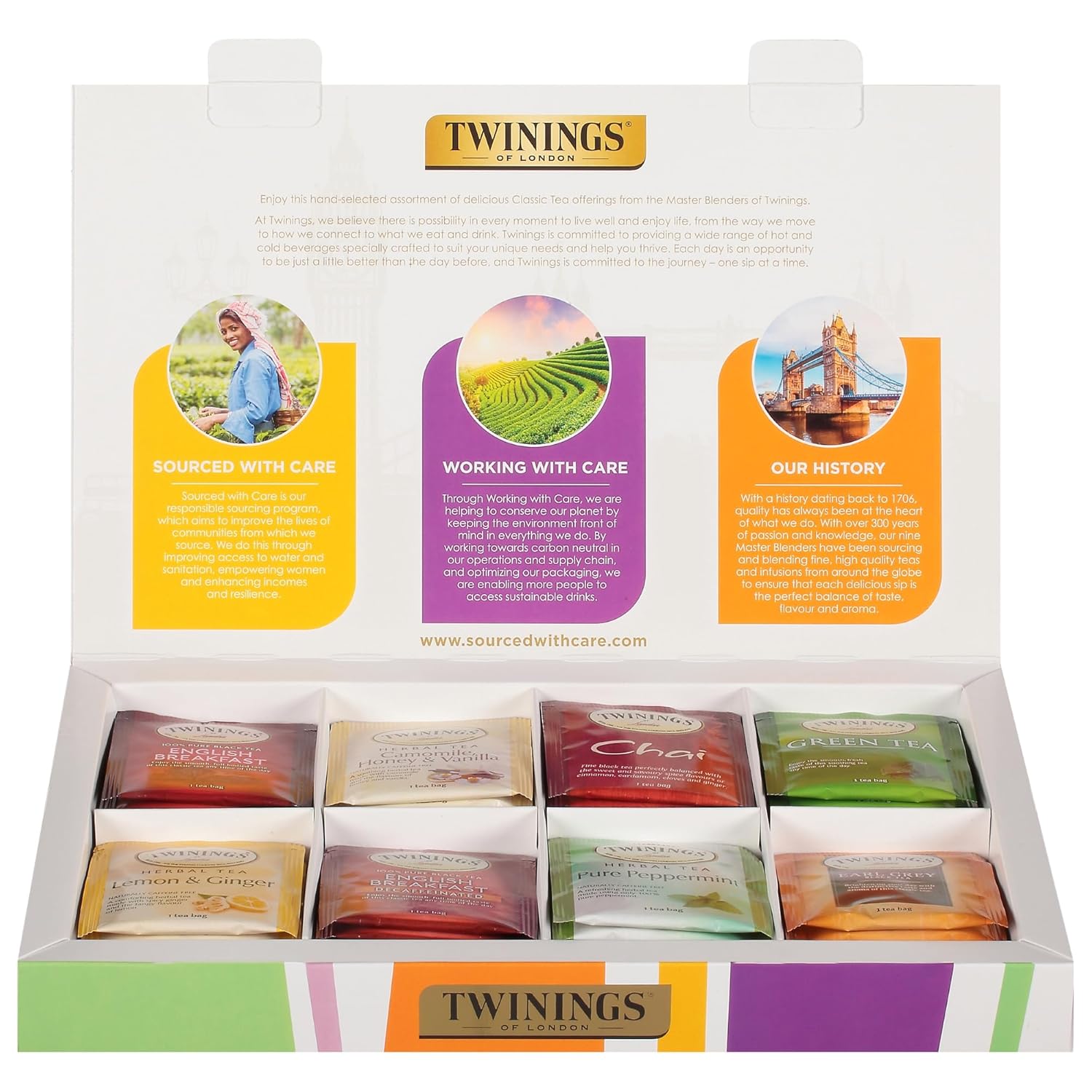 Twinings English Breakfast Black Tea Individually Wrapped Bags, 100 Count (Pack of 1), Smooth, Flavourful, and Robust, Caffeinated, Enjoy Hot or Iced | Packaging May Vary