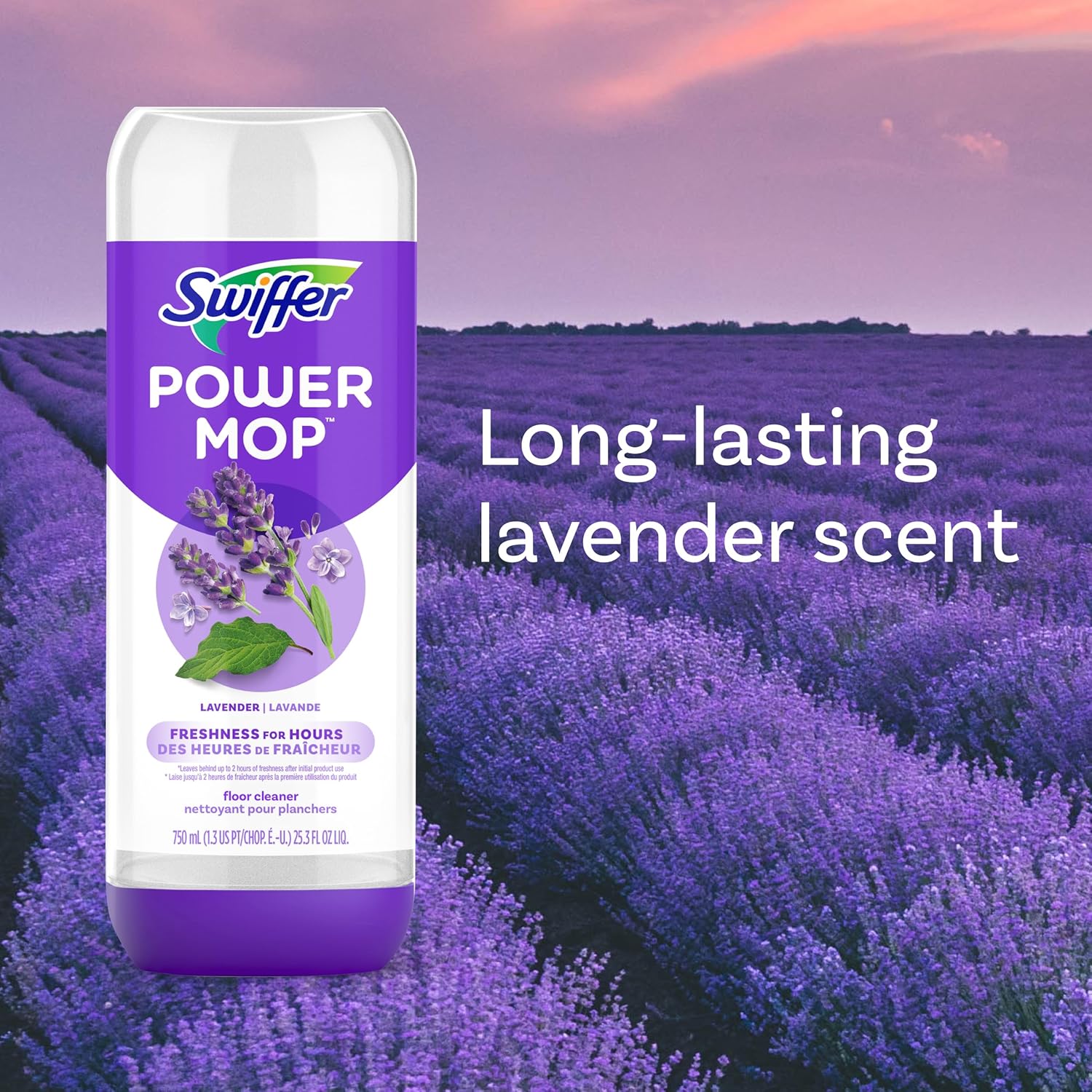 Swiffer PowerMop Floor Cleaning Solution with Fresh Scent, 25.3 fl oz, 2 Pack