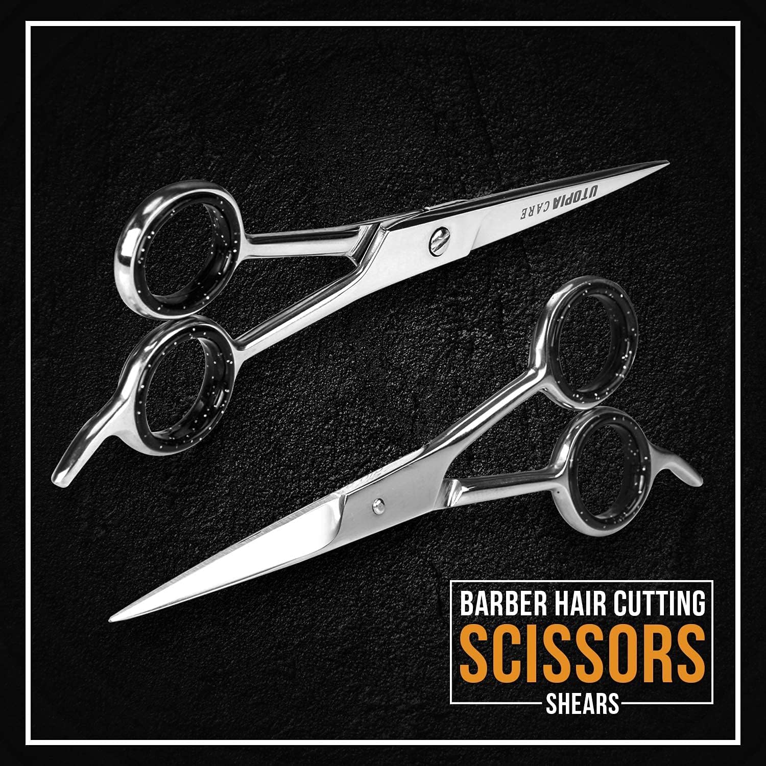 Utopia Care Hair Cutting and Hairdressing Scissors 6.5 Inch, Premium Stainless Steel shears with smooth Razor & Sharp Edge Blades, for Salons, Men & Women, Kids, Adults, & Pets - Silver