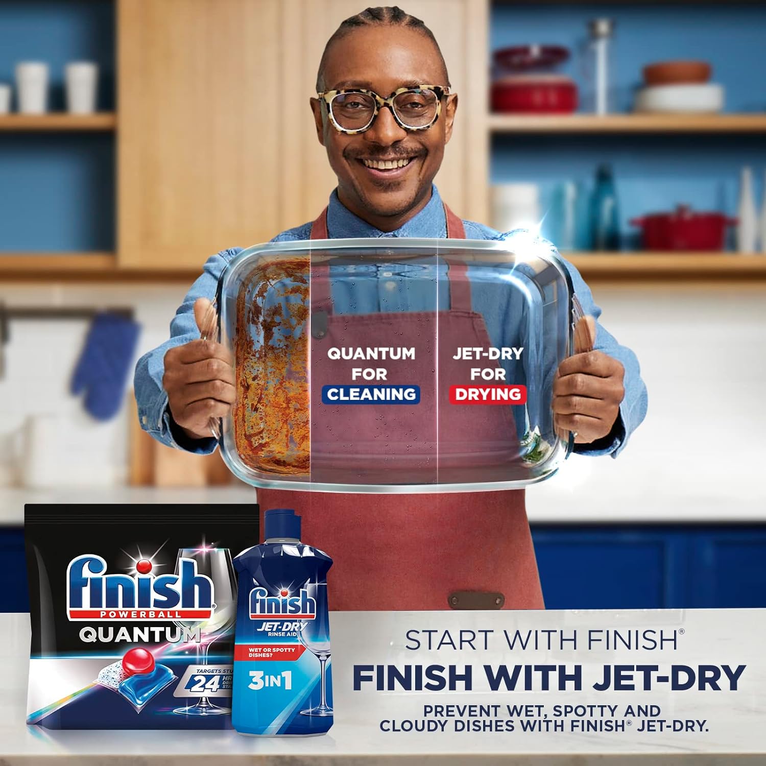 Finish Jet-dry, Rinse Agent, Ounce Blue 32 Fl Oz (Packaging May Vary)