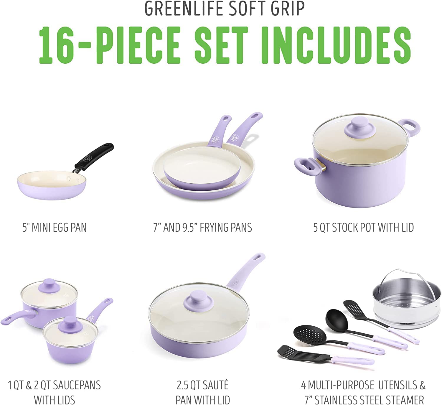 Ceramic non-stick 12-piece pan set