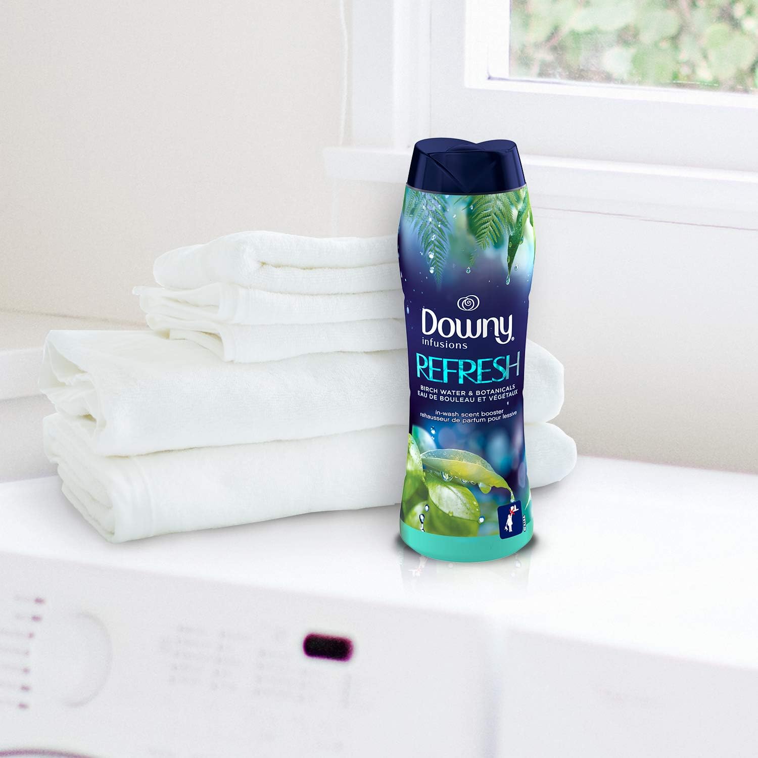 Downy Infusions In Wash Scent Booster Beads, CALM, Soothing Lavender and Vanilla Bean Scent, 24 oz Laundry Beads