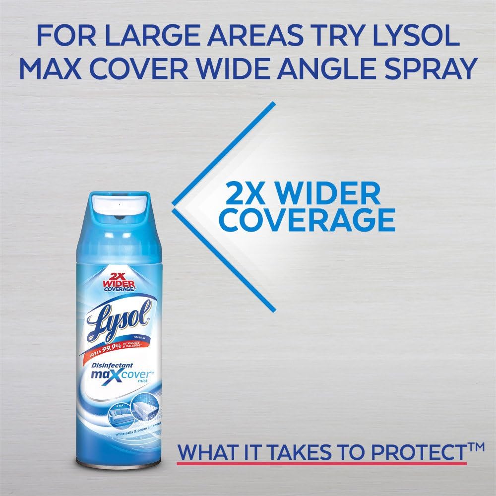 Lysol Disinfectant Spray, Sanitizing and Antibacterial Spray, For Disinfecting and Deodorizing, Lemon Breeze, 19 Fl Oz (Pack of 2), Packaging May Vary