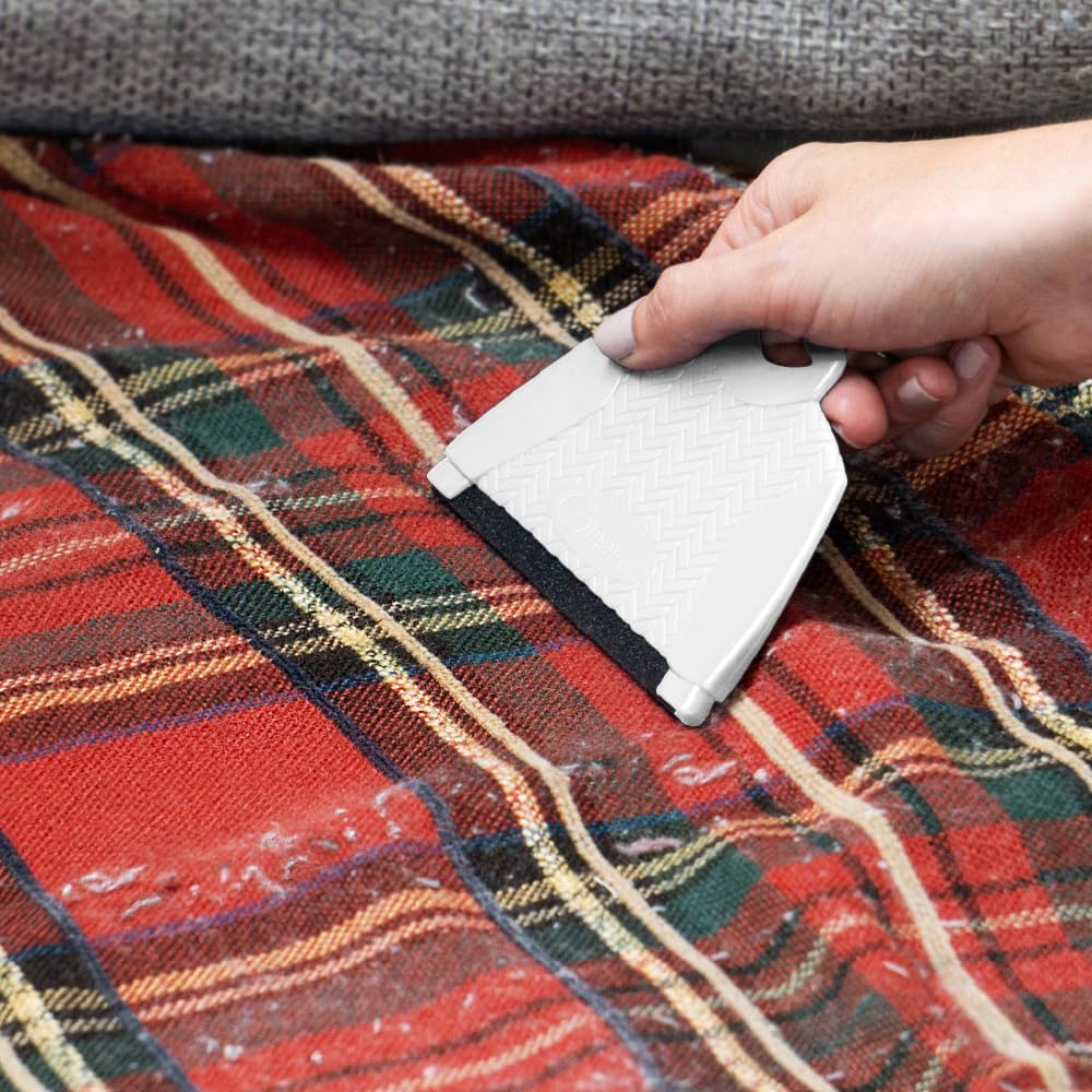 GLEENER Battery-Free Fabric Shaver & Lint Brush | Ultimate Fuzz Remover | Adjustable Depiller Lint Remover for Clothing & Furniture (Slate Blue)