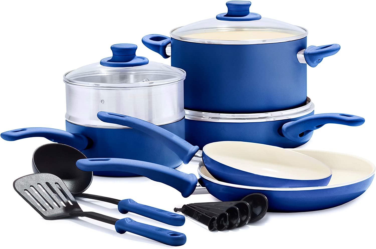 Ceramic non-stick 12-piece pan set