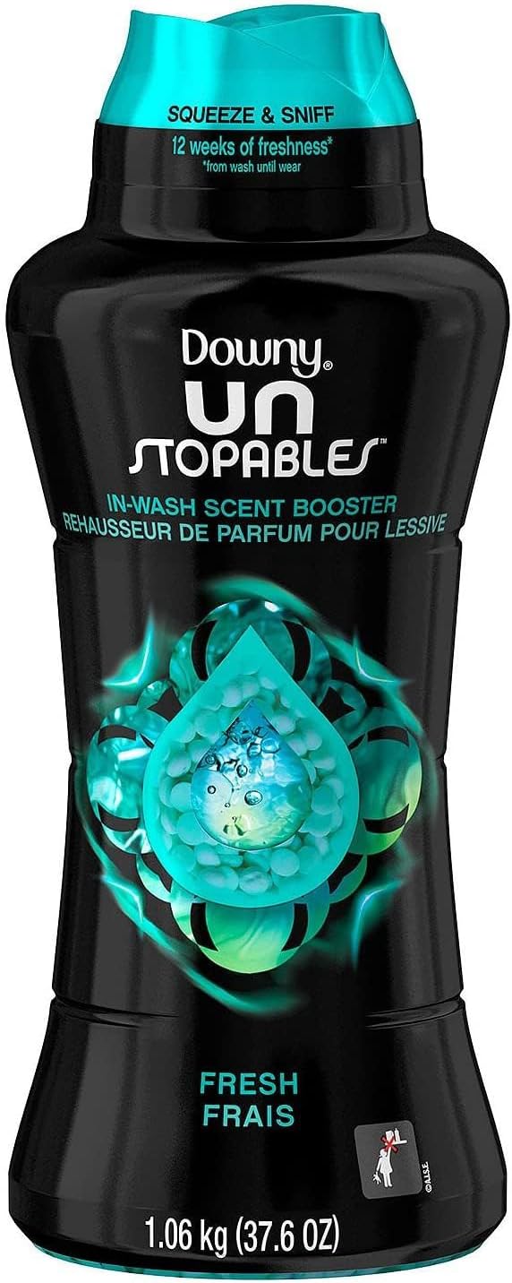 Downy Unstopables In Wash Scent Booster Beads, Fresh Scent, 24 oz, Downy Scent Booster Beads, Unstoppable Laundry Beads, Odor Protection