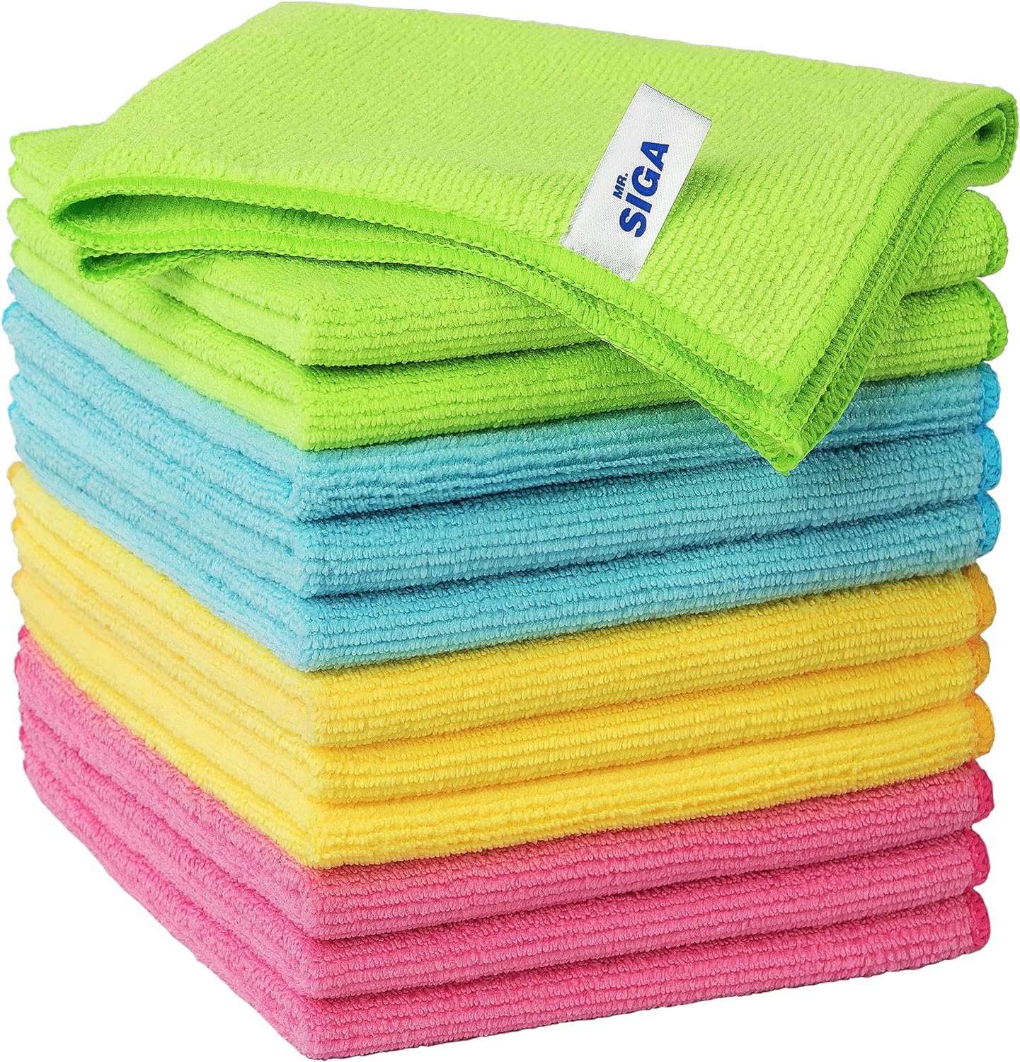 MR.SIGA Microfiber Cleaning Cloth,Pack of 12,Size:12.6