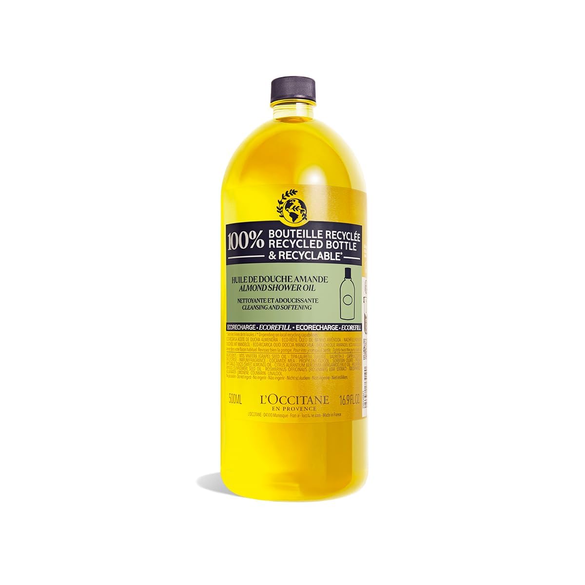 L'Occitane Cleansing & Softening Almond Shower Oil: Oil-to-Milky Lather, Softer Skin, Smooth Skin, Cleanse Without Drying, With Almond Oil