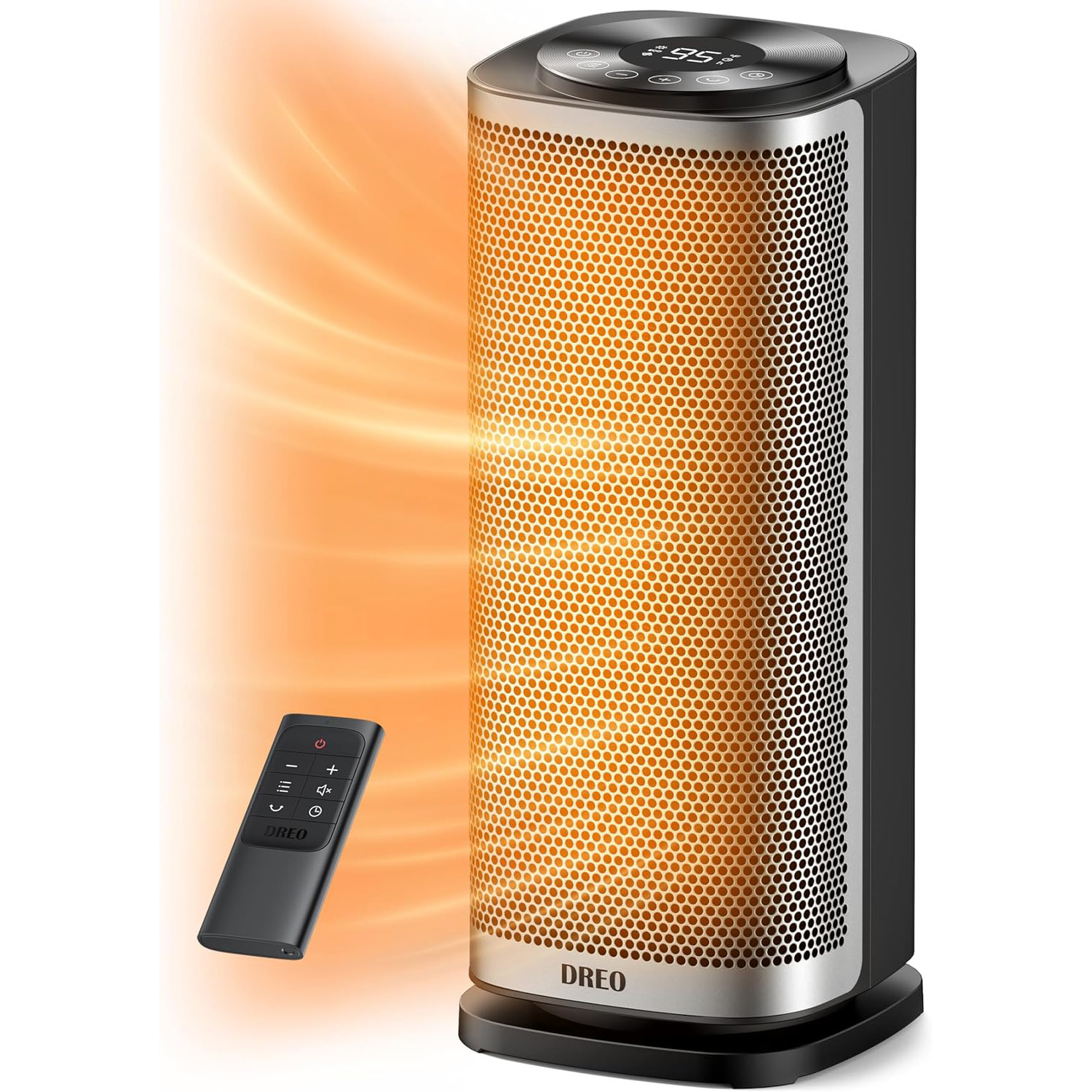 Dreo Space Heaters for Indoor Use Large Room, 70 ° Oscillation, Fast Heating Ceramic Electric with Digital Thermostat, Remote Control, 1-12H Timer, Overheat Protection, Safety Heater for Bedroom