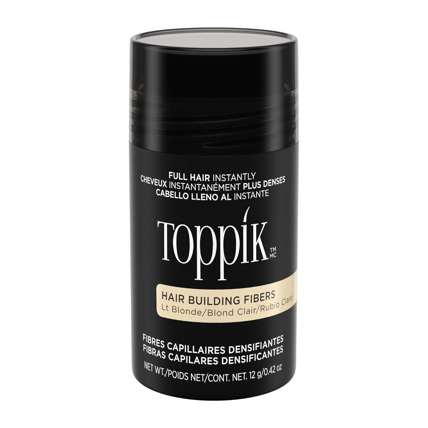 Toppik Hair Building Fibers, 12g Fill In Fine or Thinning Hair Instantly Thicker, Fuller Looking Hair 9 Shades for Men & Women