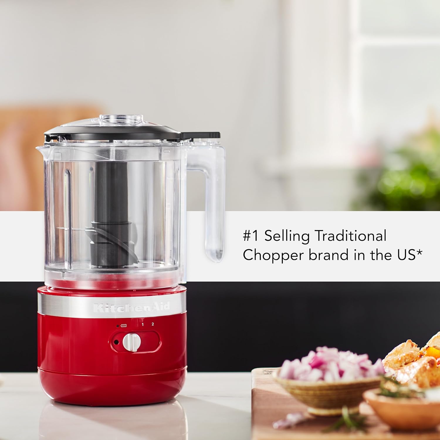 KitchenAid 5 Cup Food Chopper - KFC0516, Empire Red