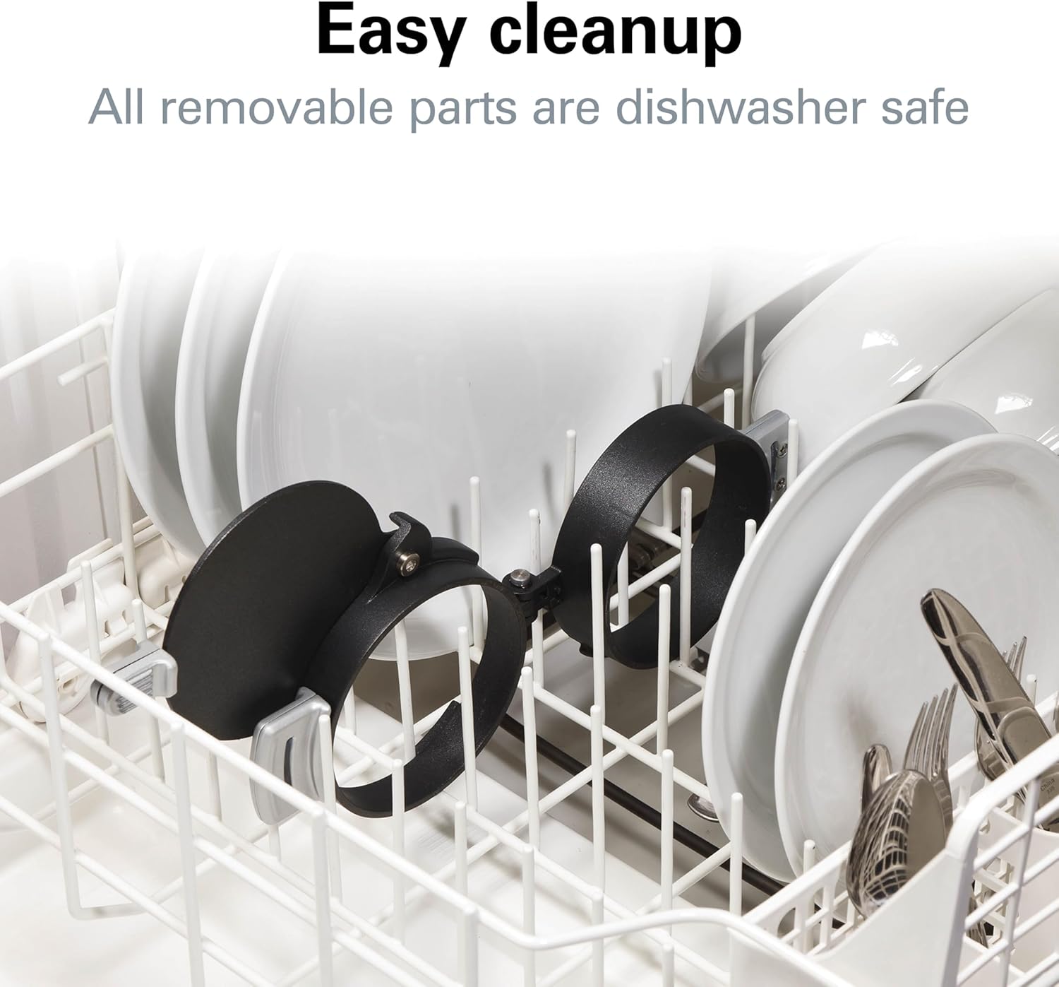 Hamilton Beach Breakfast Sandwich Maker with Egg Cooker Ring, Customize Ingredients, English Muffins, Croissants, Mini Waffles, Perfect White Elephant Gifts, Single, Black