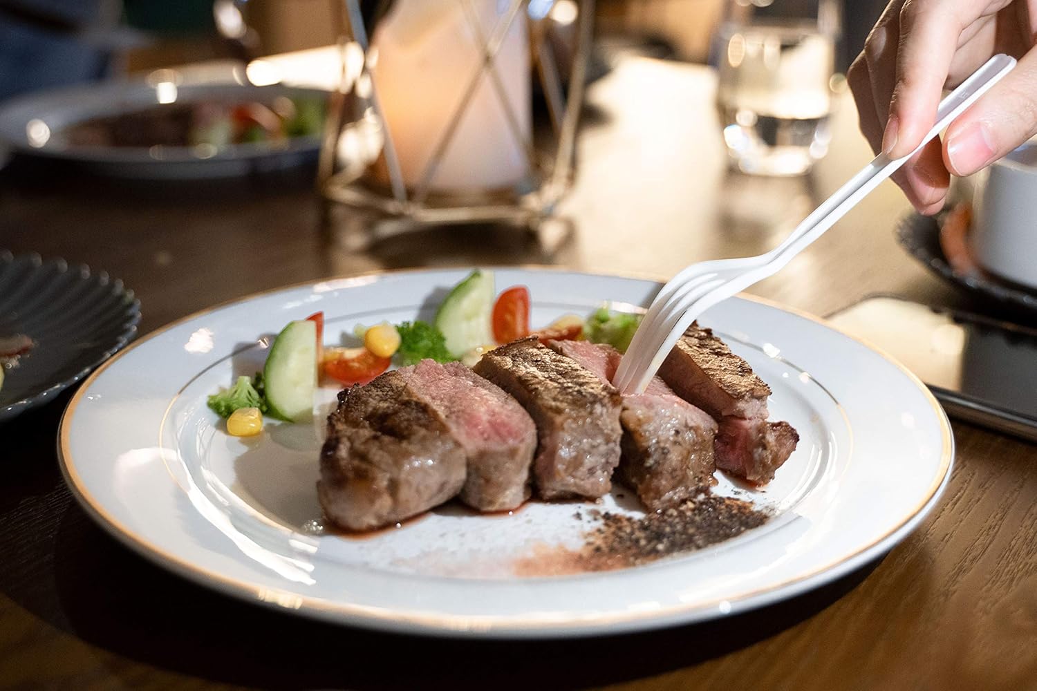 POSATE Heavy Weight Plastic Forks, Clear Disposable, 100 Count