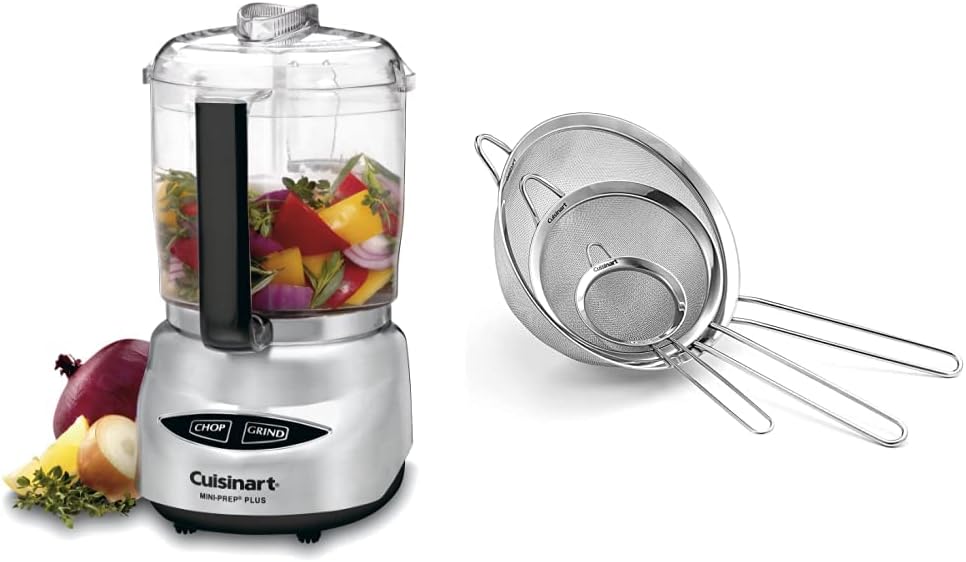 Cuisinart Food Processor, Mini-Prep 3 Cup, 24 oz, Brushed Chrome and Nickel, DLC-2ABC