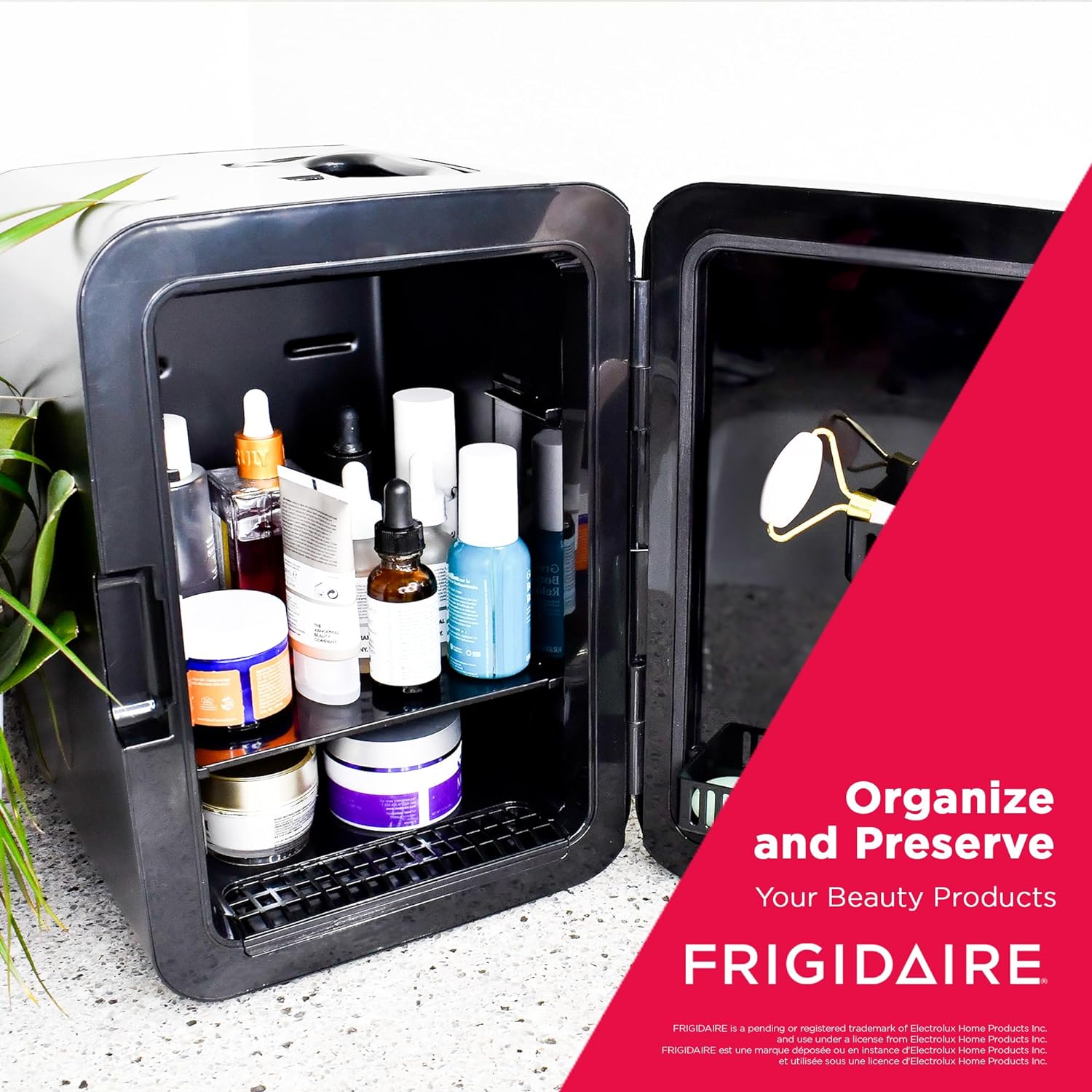 FRIGIDAIRE Portable 10L, 15-can Mini Fridge Brushed Stainless Rugged Refrigerator, EFMIS188-SS