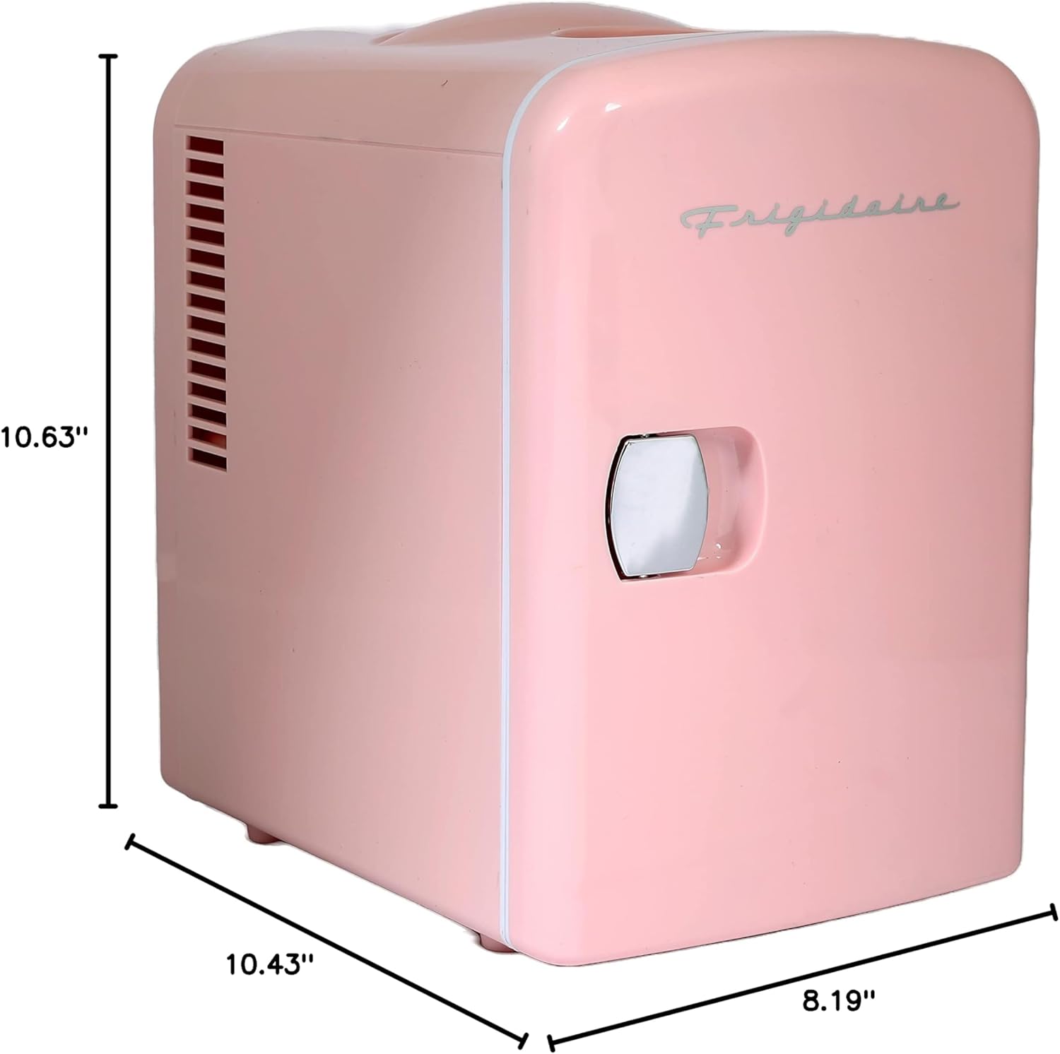 Frigidaire Mini Portable Compact Personal Fridge Cooler, 4 Liter Capacity Chills Six 12 oz Cans, 100% Freon-Free & Eco Friendly, Includes Plugs for Home Outlet & 12V Car Charger – Black