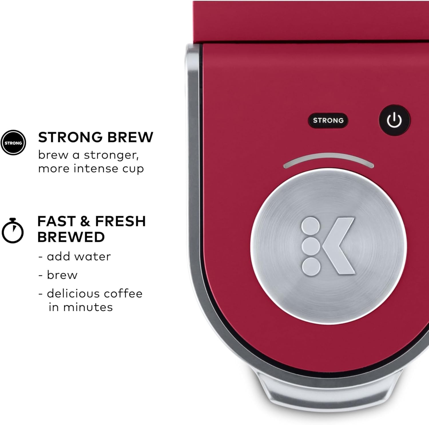 Keurig K-Mini Plus Single Serve K-Cup Pod Coffee Maker, with 6 to 12oz Brew Size, Stores up to 9 K-Cup Pods, Travel Mug Friendly, Matte Black