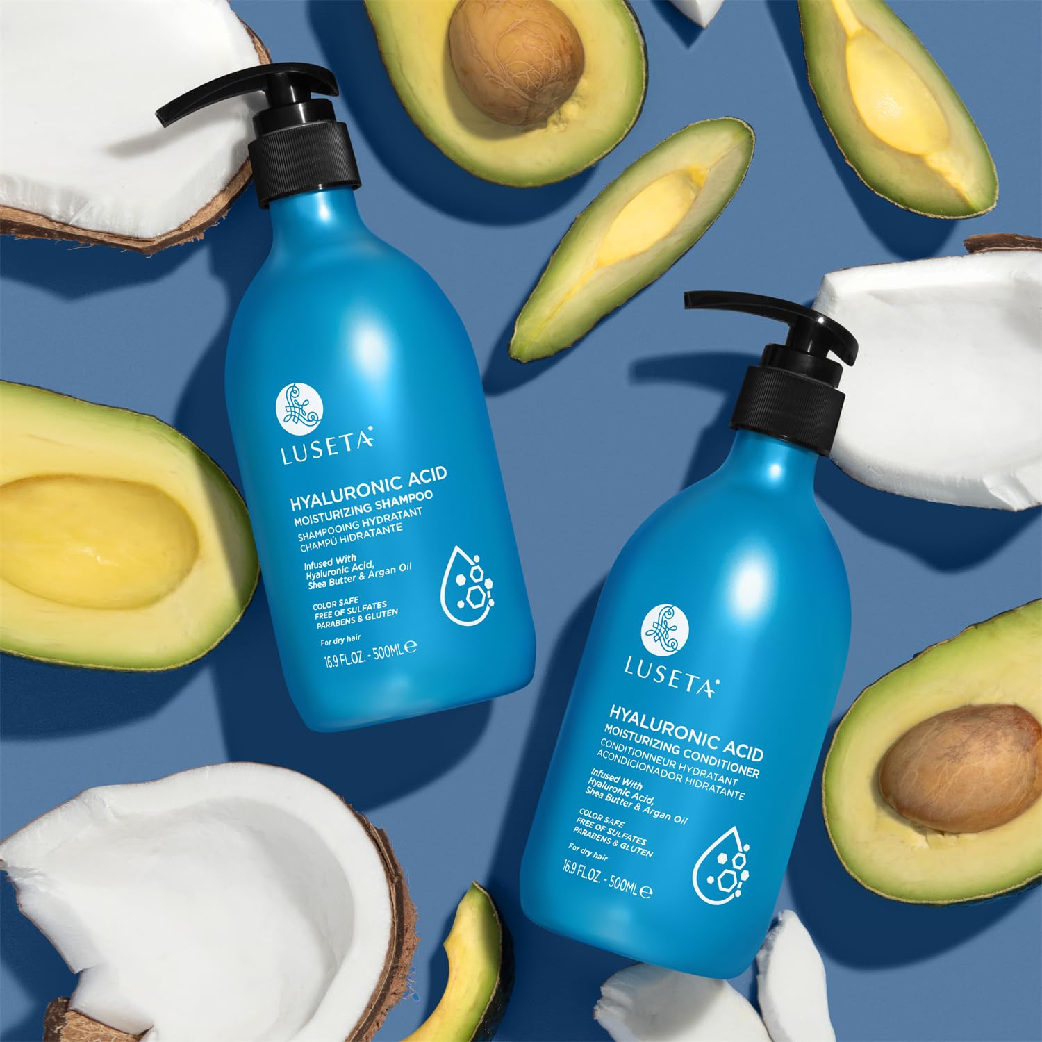 Luseta Biotin Shampoo and Conditioner for HairGrowth - Thickening Shampoo for Thinning Hair andHair Loss - Infused with Argan Oil to Repair DamagedDry Hair - Sulfate Free Paraben Free-2 x 16.9 fl oz