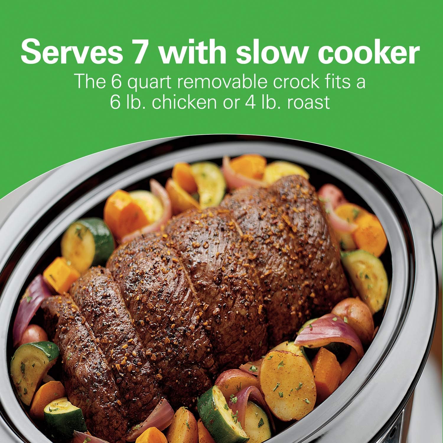 Hamilton Beach Programmable Slow Cooker with Flexible Easy Programming, 5 Cooking Times, Dishwasher-Safe Crock, Lid, 4 Quart, Silver
