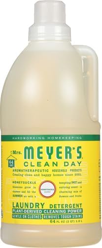MRS. MEYER'S CLEAN DAY Liquid Laundry Detergent, Biodegradable Formula Infused with Essential Oils, Lavender, 64 oz (64 Loads)