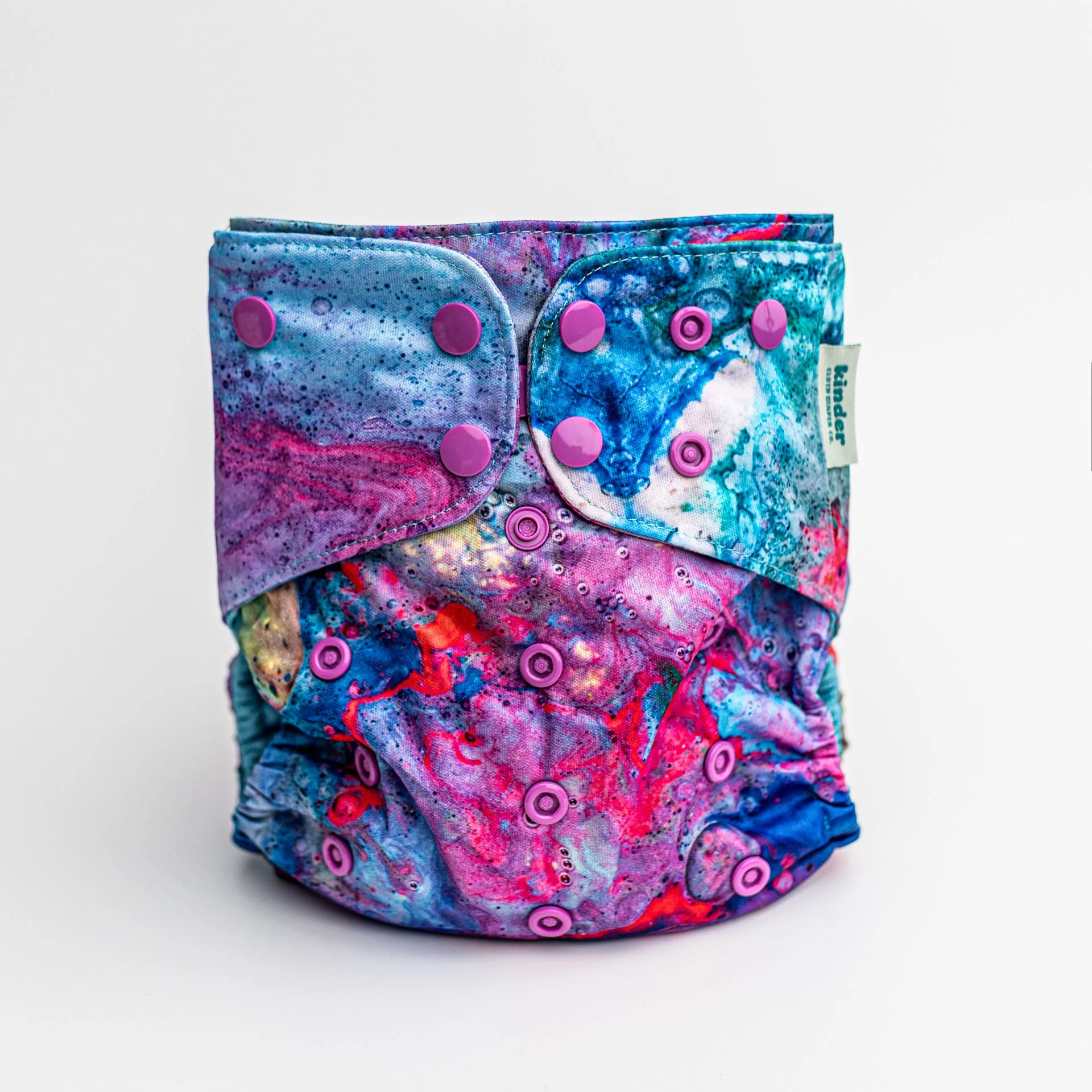 Kinder Cloth Diaper Co. Marble Pocket Cloth Diaper with Athletic Wicking Jersey