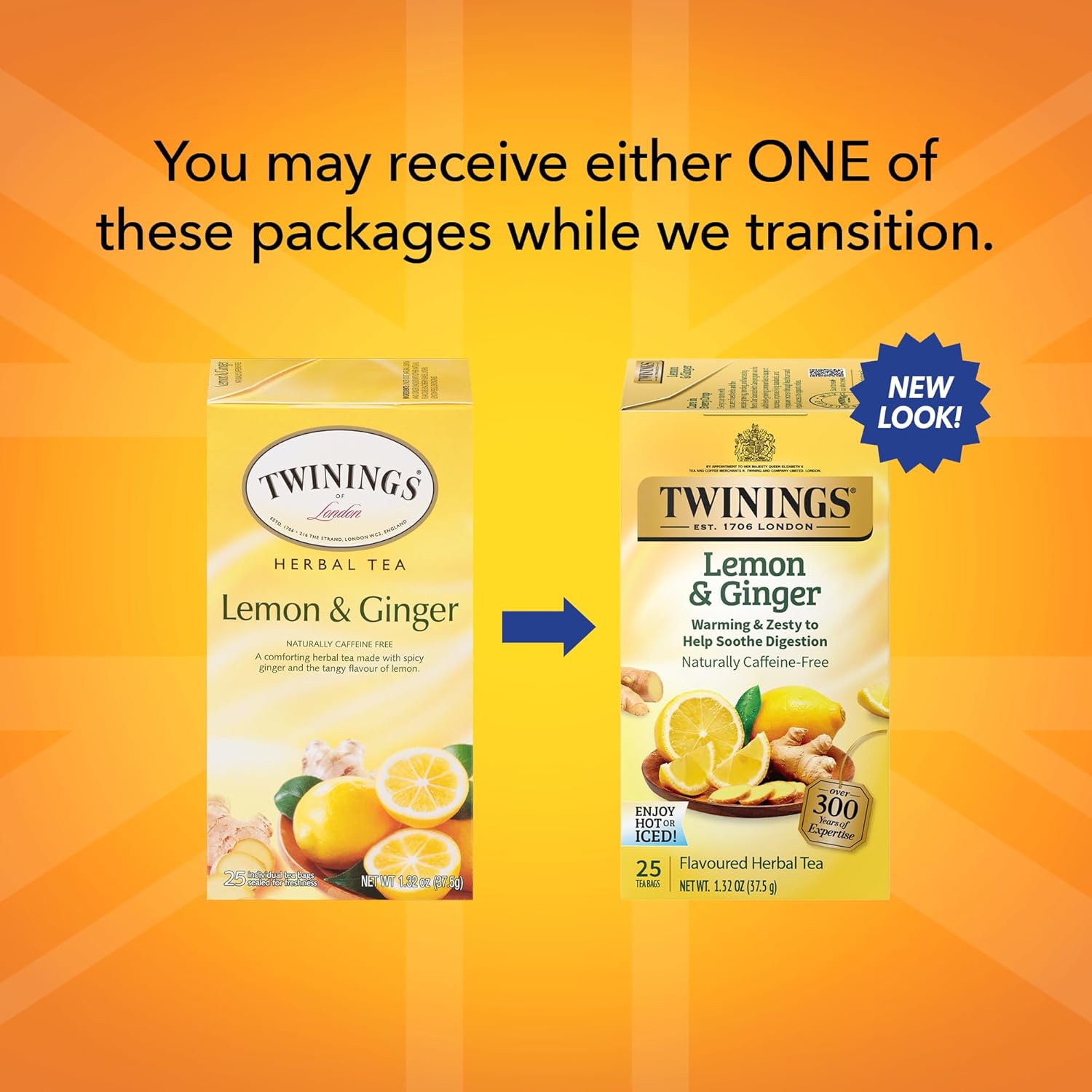 Twinings English Breakfast Black Tea Individually Wrapped Bags, 100 Count (Pack of 1), Smooth, Flavourful, and Robust, Caffeinated, Enjoy Hot or Iced | Packaging May Vary
