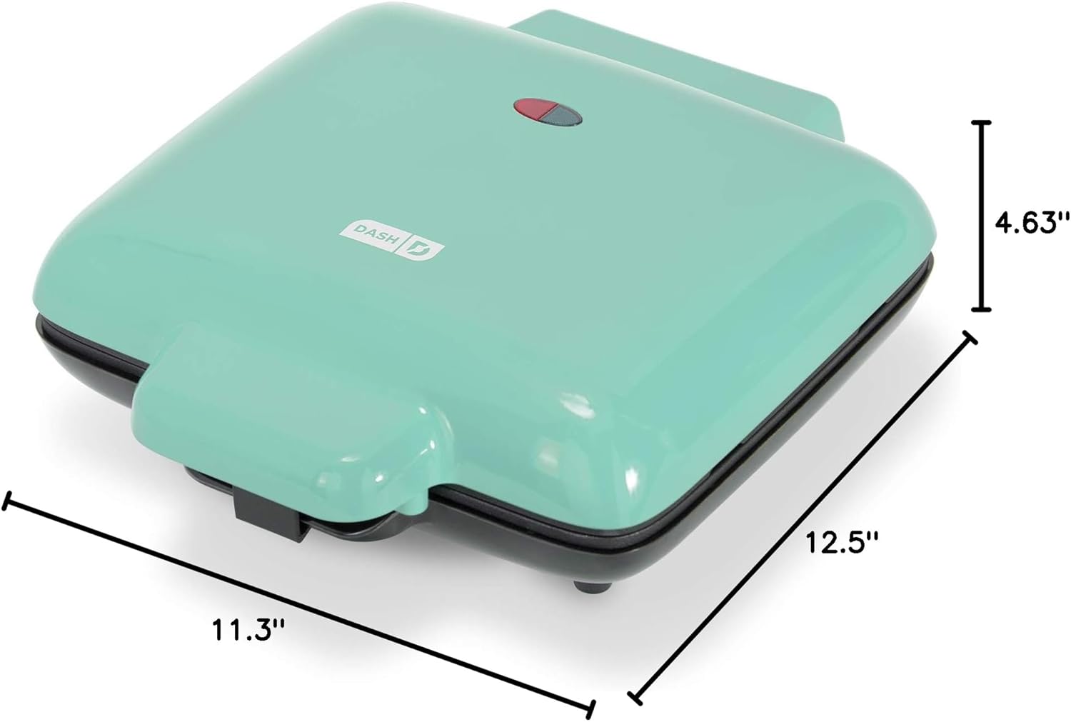 DASH No-Drip Waffle Maker - Four Waffle Molds, Nonstick Waffle Iron with Quick Heat-Up, Nonstick Surface - Perfect Waffle Maker for Kids and Families, Just Add Batter