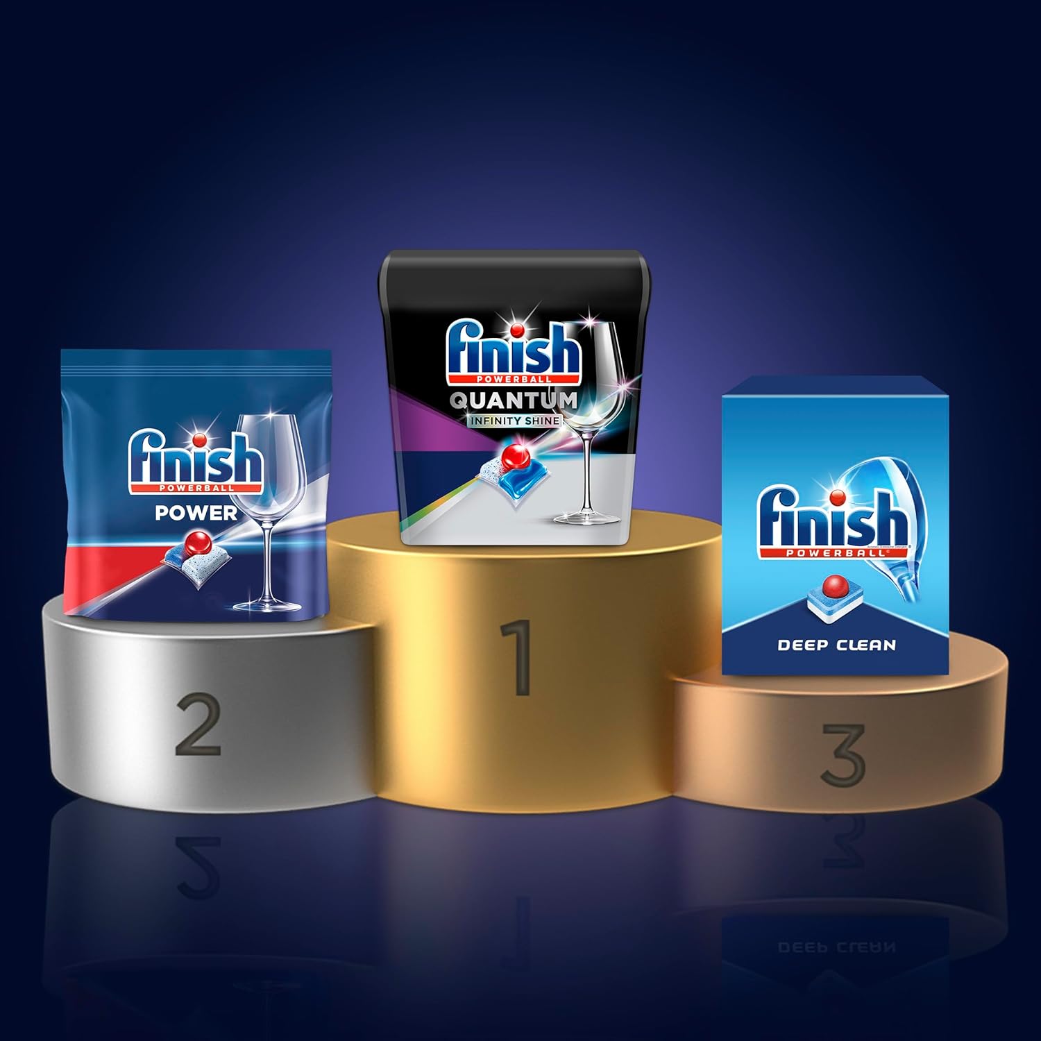 FINISH Quantum Infinity Shine, Dishwasher Pods, Dishwasher Detergent Liquid, Dishwasher Soap, Advanced Clean & Shine, 70ct Dishwasher Tablets