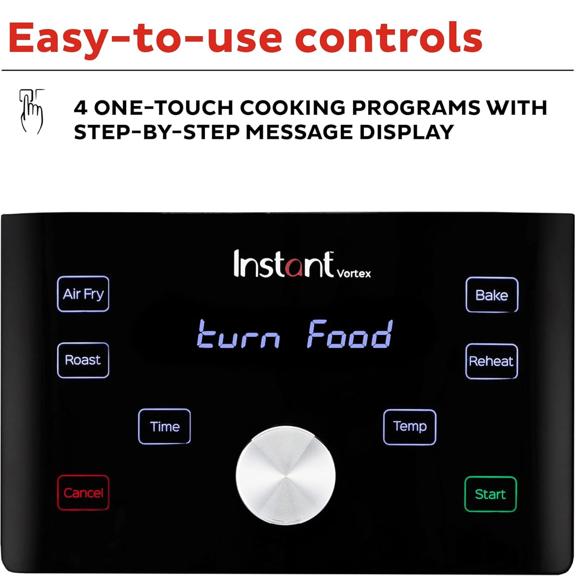 Instant Pot Vortex 4 In 1 Function Air Fryer Oven, 4 Quart, Black