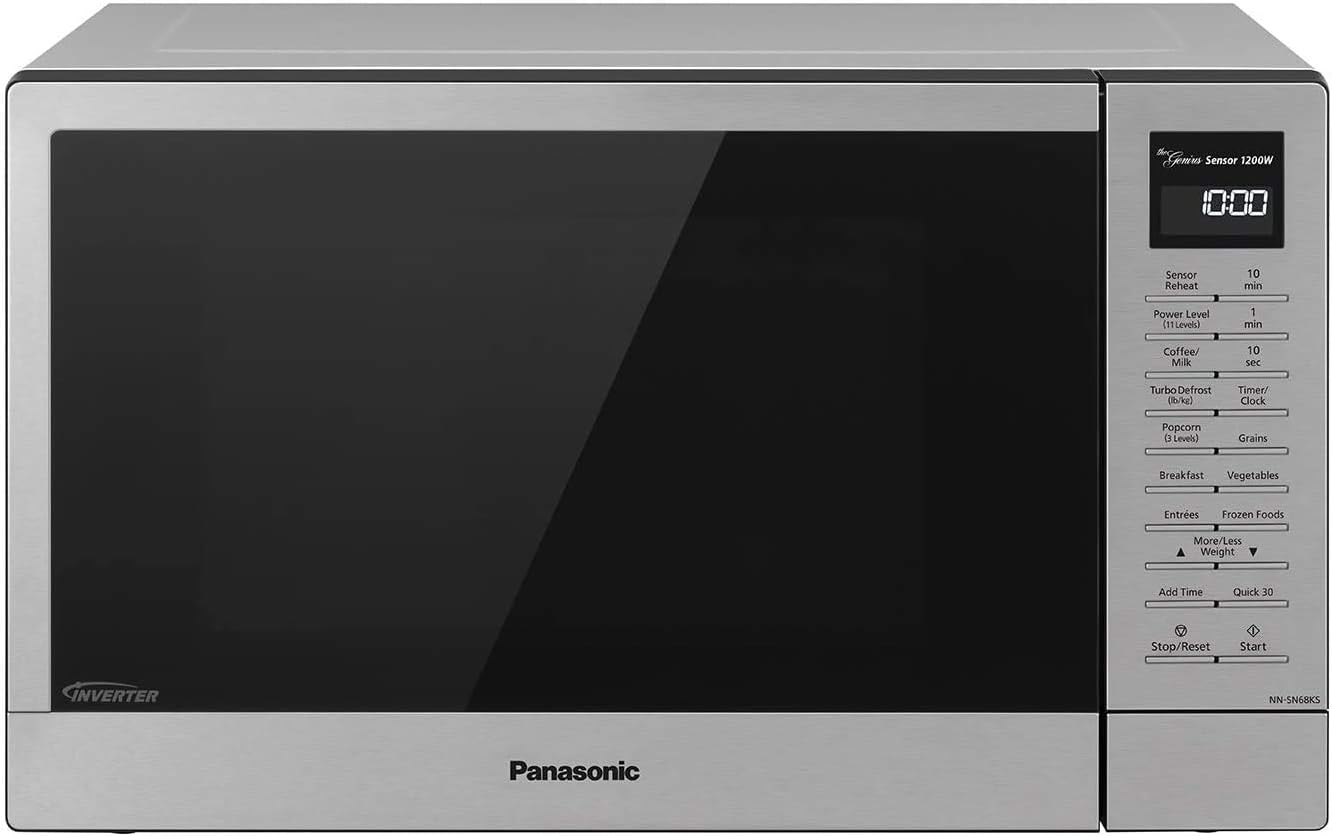 Panasonic Microwave Oven NN-SN686S Stainless Steel Countertop/Built-In with Inverter Technology and Genius Sensor, 1.2 Cubic Foot, 1200W