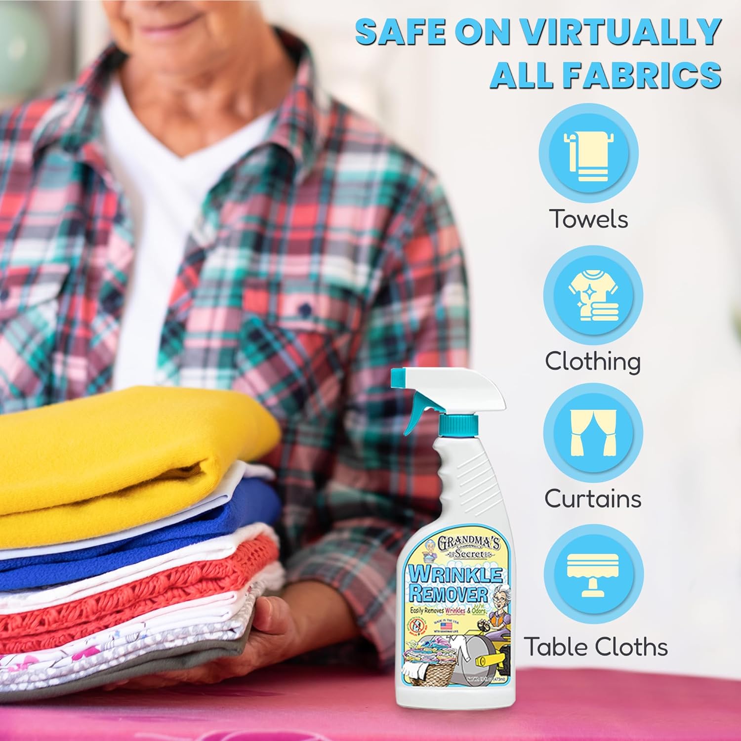 Grandma's Secret Spot Remover Laundry Spray - Chlorine, Bleach and Toxin-Free Fabric Stain Remover for Clothes - Removes Oil, Paint, Blood and Pet Stains - 16 Oz, 2 Pack