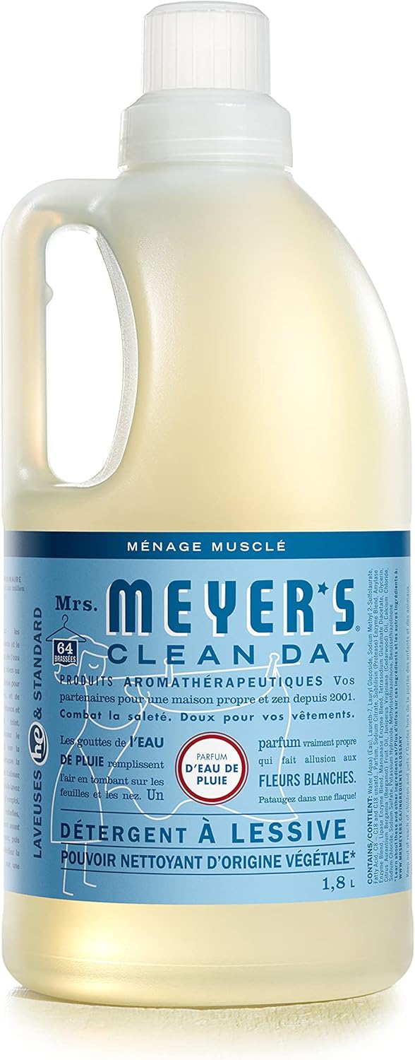 MRS. MEYER'S CLEAN DAY Liquid Laundry Detergent, Biodegradable Formula Infused with Essential Oils, Lavender, 64 oz (64 Loads)