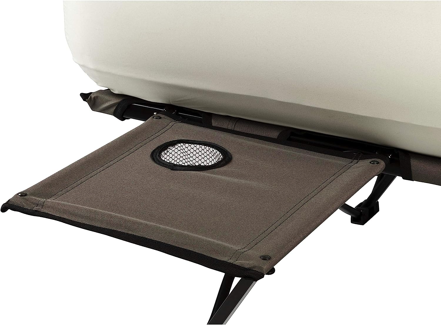 Coleman Camping Cot, Air Mattress, and Pump Combo, Folding Camp Cot and Air Bed with Side Table and Battery Operated Pump