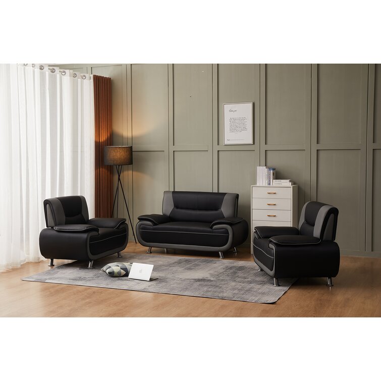 Ehan 3 - Piece Faux Leather Living Room Set