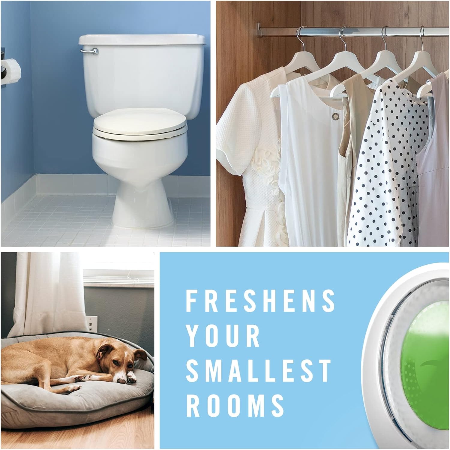Febreze Small Spaces Air Freshener Linen & Sky, .25 fl. oz., Pack of 4