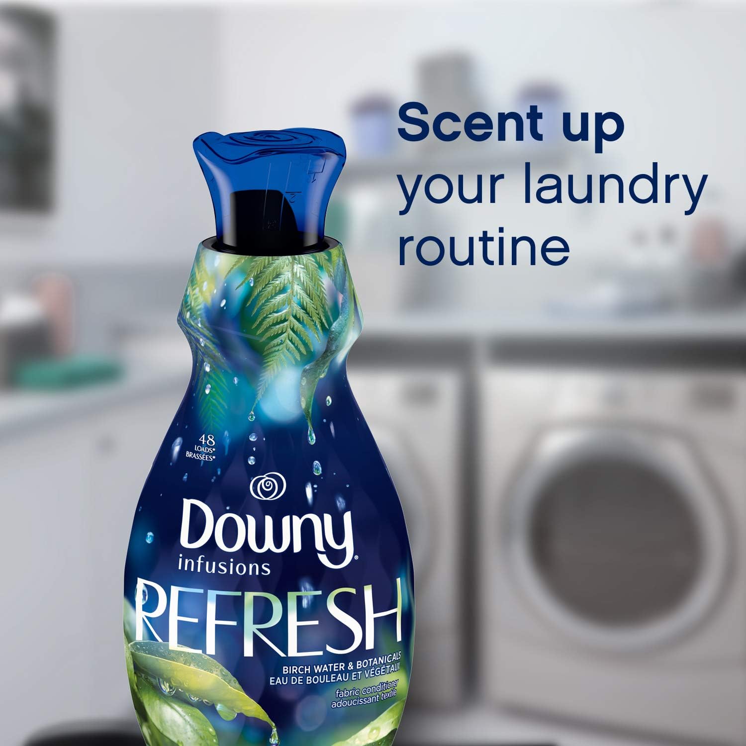 Downy Infusions Laundry Fabric Softener Liquid, CALM, Lavender and Vanilla Bean Scent, 56 fl oz (Pack of 2)