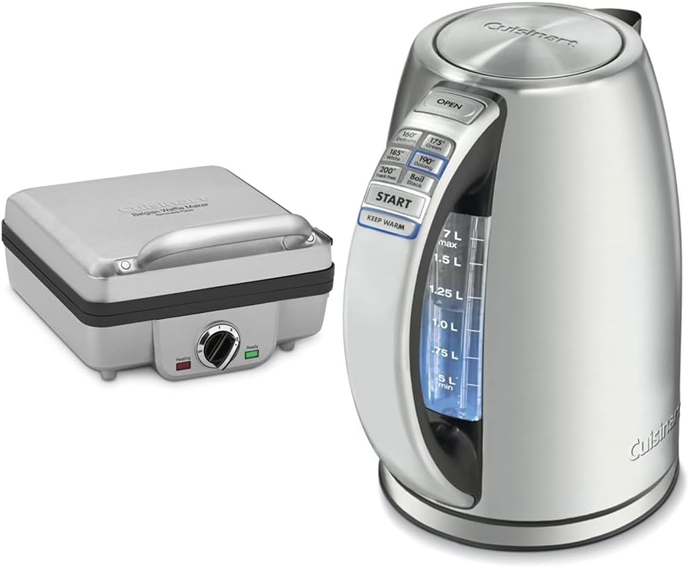 Cuisinart WAF-300P1 Belgian Waffle Maker with Pancake Plates, Brushed Stainless