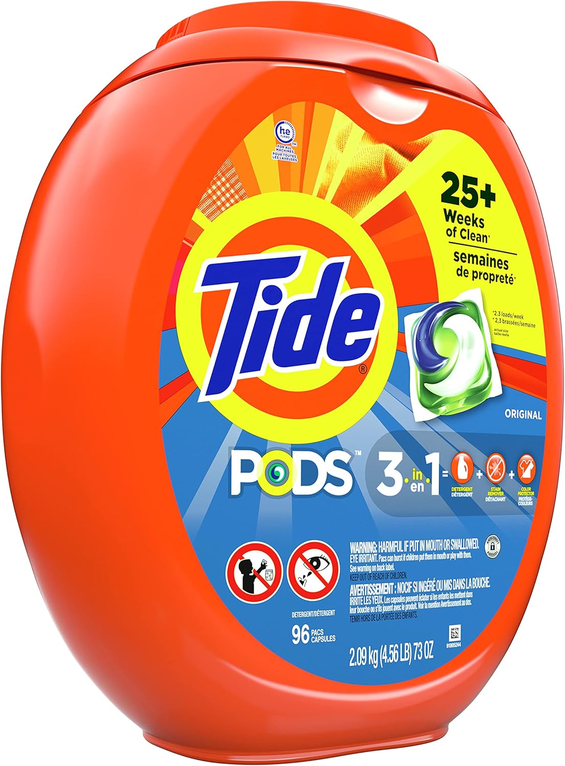 Tide PODS Laundry Detergent Pacs, Original Scent, 112 Count, Powerful 3-in-1 Clean in one Step, HE Compatible