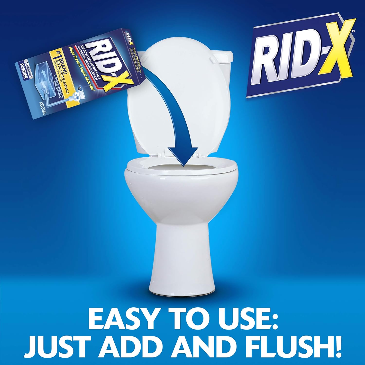 RID-X Septic Treatment, Septic Tank Treatment, 3 Month Supply Of Powder, 29.4 oz