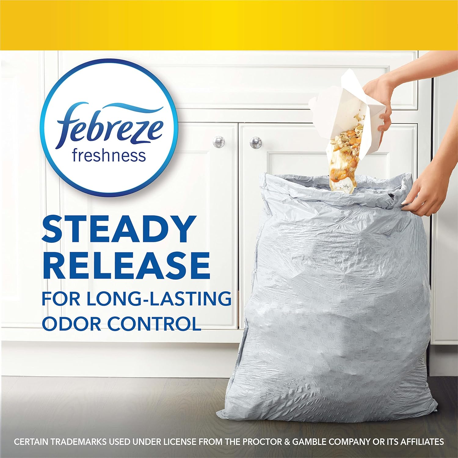 Glad ForceFlex Tall Kitchen Trash Bags, 13 Gal, Gain Original with Febreze, 110 Ct (Pack May Vary)